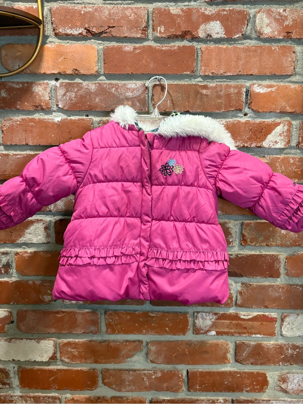 London Fog Toddler Girls Pink Puffer Jacket 18M